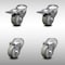 Service Caster 3 Inch SS Gray Polyurethane Swivel Bolt Hole Caster Set with 2 Total Lock Brake SCC-SSBHTTL20S314-PPUB-2-S-2 - alternate 1